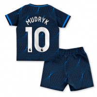 Camiseta Chelsea Mykhailo Mudryk #10 Segunda Equipación Replica 2023-24 para niños mangas cortas (+ Pantalones cortos)